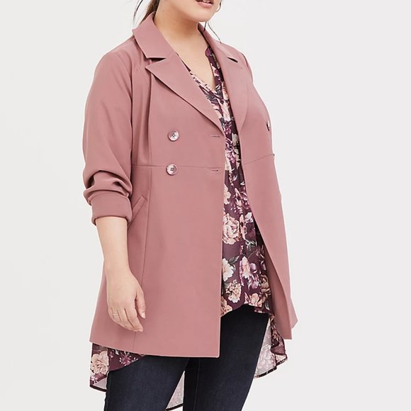 🎉 HOST PICK 💕 TWILL DOUBLE-BREASTED COAT - Picture 1 of 4